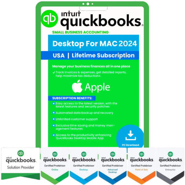 QuickBooks Desktop MAC 2024 Lifetime Activation - 3 users - cdkeypc.com